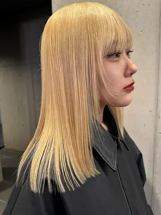 ミディアム カラー 似合わせウルフ/ レイヤー/山本祐輔のヘアスタイル