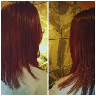 カラー セミロング Crea所属・清水 旭美のヘアスタイル