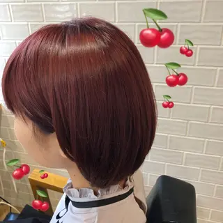 ショート カラー 艶カラー/韓国顔周り 🎀mamiのヘアスタイル