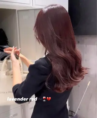 セミロング カラー パーマ ヘアアレンジ ネイル マツエク・マツパ ❤️‍🔥メンズ特化 🦋nanaka🦋のヘアスタイル