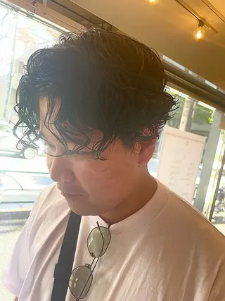 パーマ メンズ amble luxe 伊畑優希のヘアスタイル