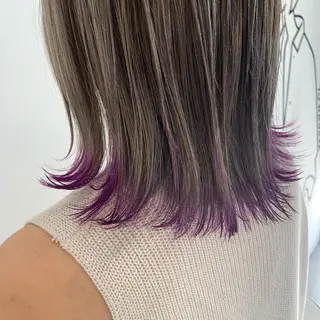 ミディアム カラー ☘️ブリーチ/ハイト ーン/レイヤー/のヘアスタイル