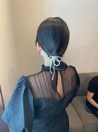 セミロング ヘアアレンジ ENIF ヤマグチアツコのヘアスタイル