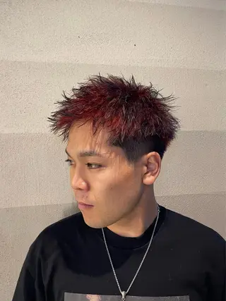 ショート カラー パーマ 【再現性120%】 🔥龍也リュウヤ🔥のヘアスタイル