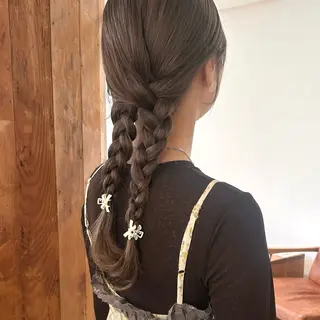 ロング カラー ボブレイヤー/ ブリーチ/miyuuのヘアスタイル