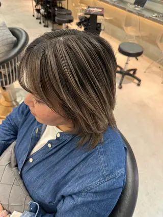 セミロング カラー ✨レイヤー/韓国 /✨ヘア山下　遥のヘアスタイル