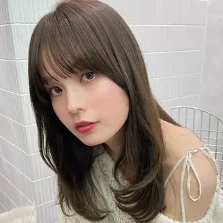 ミディアム カラー 透明感カラー 🩰あさのヘアスタイル