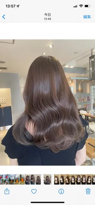 セミロング カラー 艶ハイトーン👑♡ NATSUKIのヘアスタイル