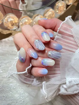 ネイル 23時まで❤︎韓国、 ワンホンネイルのネイルデザイン