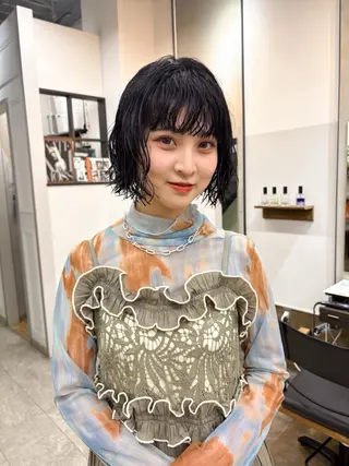 ミディアム パーマ nao/福岡美容室 パーマ/ボブパーマのヘアスタイル