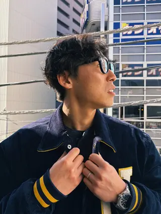 ミディアム パーマ メンズ パーマ/藤沢 湘南/HYOのヘアスタイル