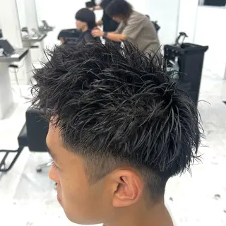 ショート パーマ メンズ 柏メンズカットパーマ NO.1タイチのヘアスタイル