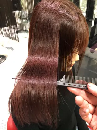 セミロング 圧倒的美髪ストレート ツダケイタロウのヘアスタイル