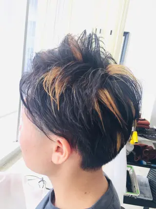ショート カラー メンズ 阿久津 泰幸のヘアスタイル