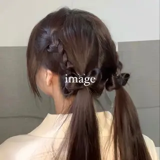 ロング ヘアアレンジ 🐈‍⬛カチモリ/暖 色/𝐌𝐢𝐤𝐮のヘアスタイル