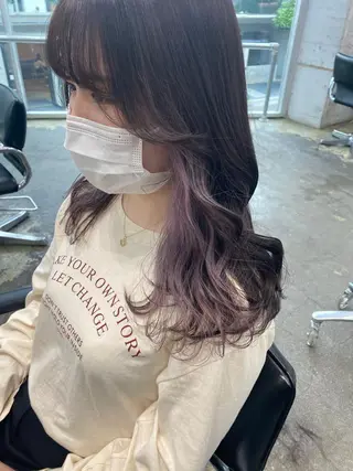 ミディアム カラー 💗💗韓国レイヤー yu-ki💗💗のヘアスタイル