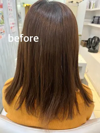 セミロング 【髪質改善カラー】 瀧田嵐士🇰🇷のヘアスタイル