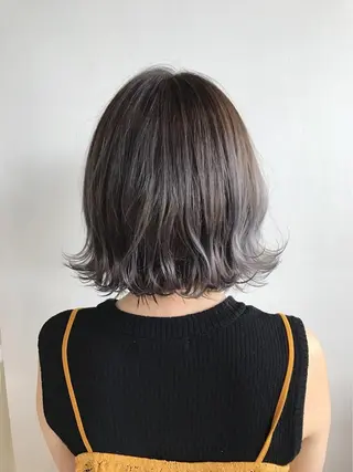 ミディアム 髪質改善/マツパ 垢抜け透明カラー衣笠のヘアスタイル