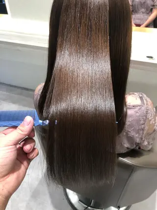 ロング カラー ムトウセイマ/艶髪 /艶ケアWブリーチのヘアスタイル