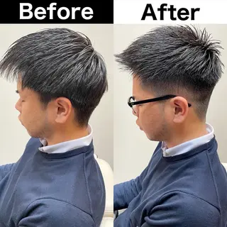 メンズ Soleria /ソレリア所属・メンズカットのプロ 田中慎一のヘアスタイル