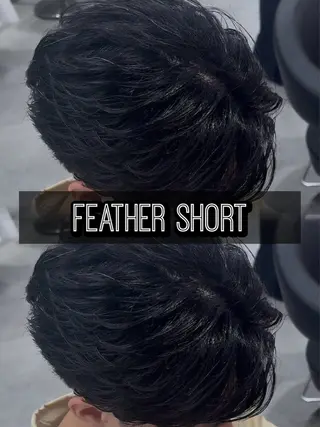 パーマ メンズ センターパート/フェ ザー🔥SHUYAのヘアスタイル