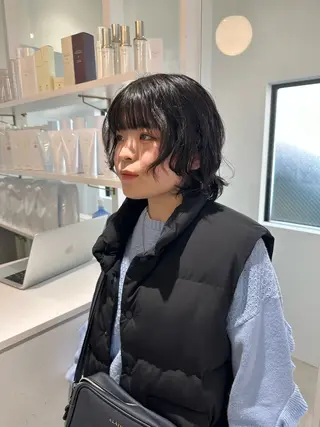 ミディアム カラー パーマ お洒落パーマ/ 艶カラー/michiのヘアスタイル