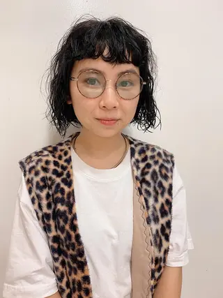 ミディアム パーマ driP. by HAVANA所属・パーマ / ボブ /ショート 谷口 陸のヘアスタイル