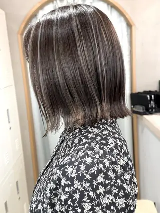 ミディアム カラー 縮毛/レイヤー 韓国/橋口のヘアスタイル