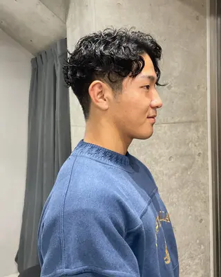 ショート カラー パーマ メンズ 表参道/髪質改善・ 透明感 colorのヘアスタイル