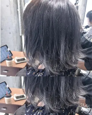 ミディアム カラー 北條 優輝のヘアスタイル