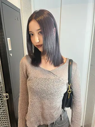 ミディアム カラー 💖艶髪カラー髪質 改善💖ケンシンのヘアスタイル