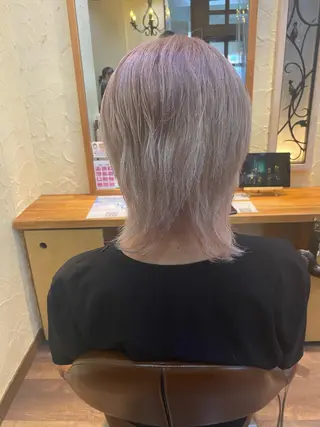 ミディアム カラー パーマ ヘアアレンジ メンズ キッズ ネイル マツエク・マツパ emu所属・🌈髪質改善・美髪矯 正・平野瀬乃🌈のヘアスタイル
