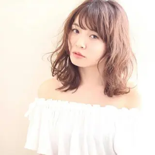 ミディアム 鎌倉 彩のヘアスタイル