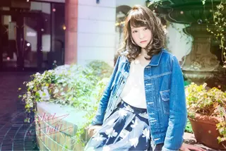 セミロング カラー Re:ta Hair 飯田淳平のヘアスタイル