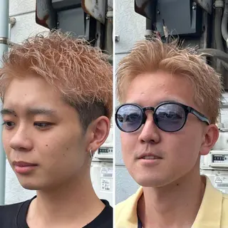 ショート メンズ 【店長】メンズ職人 短髪　ハイトーン🔥のヘアスタイル