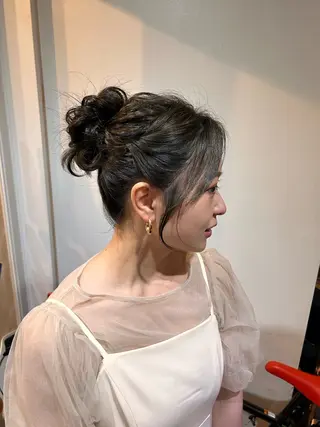 ミディアム カラー ヘアアレンジ feery color 大阪梅田店所属・Rio カラーモデル募集中のヘアスタイル