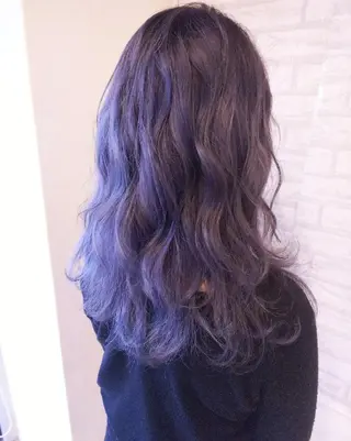 カラー セミロング JIL BLAN 京都所属・RU RIのヘアスタイル