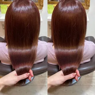 セミロング カラー 韓国🇰🇷 ✂︎hair 内田愛のヘアスタイル