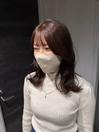 ミディアム カラー NANAMI🩵 大人可愛い韓国ヘアのヘアスタイル