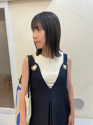 ミディアム カラー iet.所属・ウルフ/ボブ/耳ツボ ジュエリー◎ricoのヘアスタイル