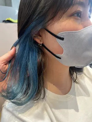 セミロング カラー カコ/レイヤーカット ヘアアレンジのヘアスタイル