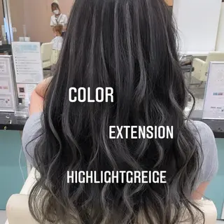 ロング カラー エクステ🩵ブリーチ 韓国ヘア🩵KAEのヘアスタイル