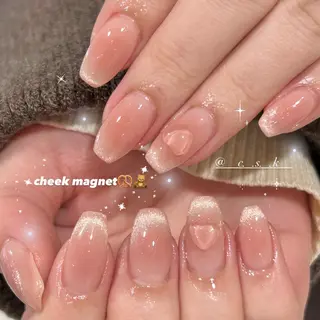 ネイル 🎀チーク/ちゅるん 🫧chisa🎀のネイルデザイン