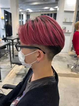 ショート カラー メンズ 🌈艶髪ベージュ🌈 ユウトのヘアスタイル