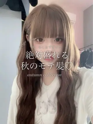 カラー 透ける透明感カラー 🤍anju🎀のヘアスタイル