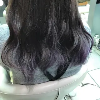 ミディアム セミロング ロング カラー にった みずきのヘアスタイル