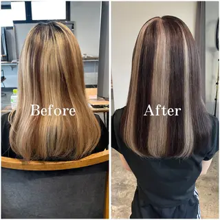 ロング カラー ムラ修正/ ハイトーン💖Riaのヘアスタイル
