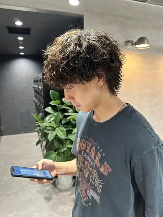 メンズ センターパート マスターかずまのヘアスタイル