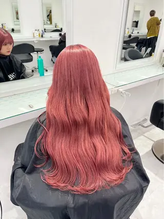 ロング カラー ヘアアレンジ 韓国レイヤーカット /韓国トレンドカラーのヘアスタイル