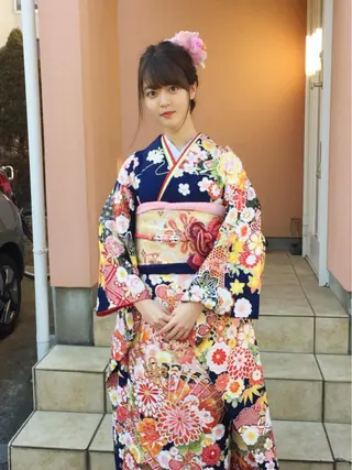 ロング カラー パーマ ヘアアレンジ ネイル マツエク・マツパ レイヤー＆カラー 人気美容師倉崎涼のヘアスタイル